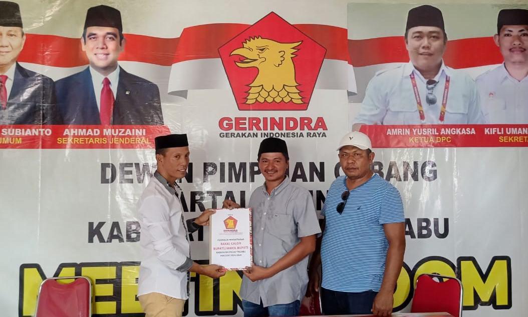 Syamsudin Ode Maniwi Didaftarkan Jadi Balon Wakil Bupati Lewat Partai Gerindra Taliabu Maluku Utara