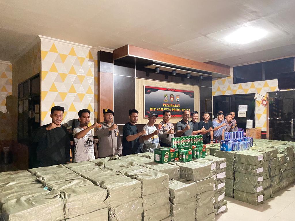Ratusan Miras Berbagai Jenis Tak Bercukai Diamankan Polda Maluku Utara