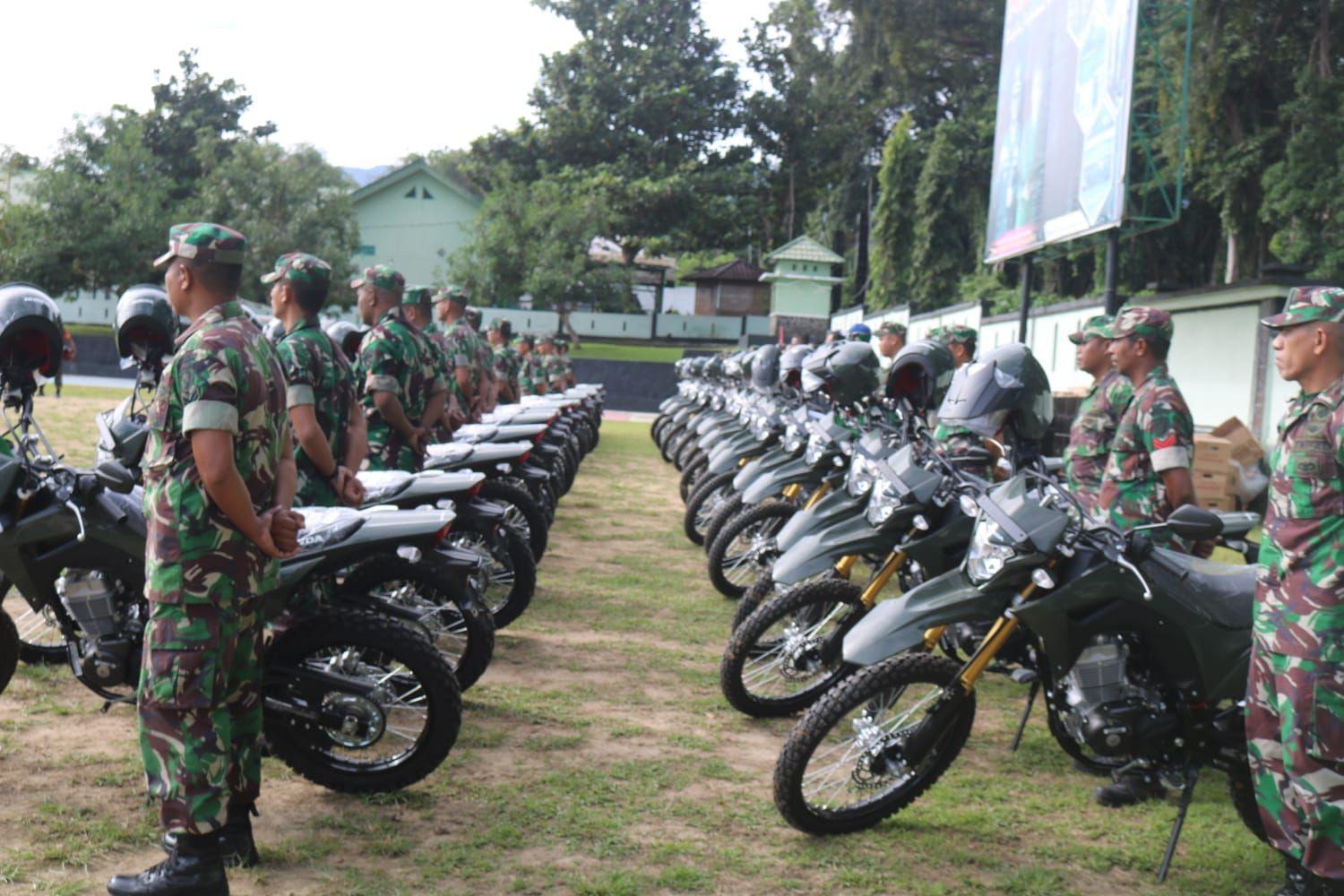 Puluhan Babinsa di Halmahera Selatan Dapat Bantuan Kendaraan Dinas dari Kemenhan