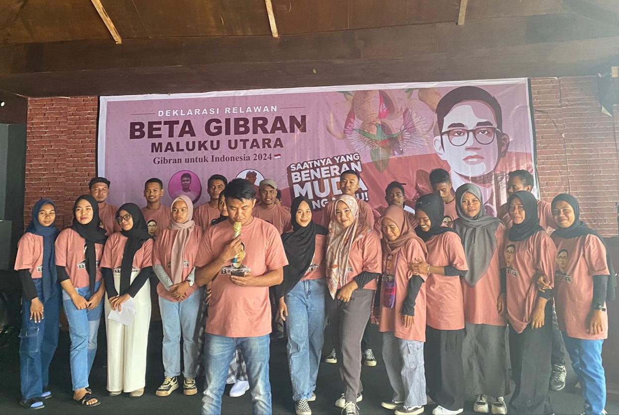 Relawan Beta Gibrang di Maluku Utara Deklarasi Gibran Rakabuming Raka Sebagai Cawapres 2024