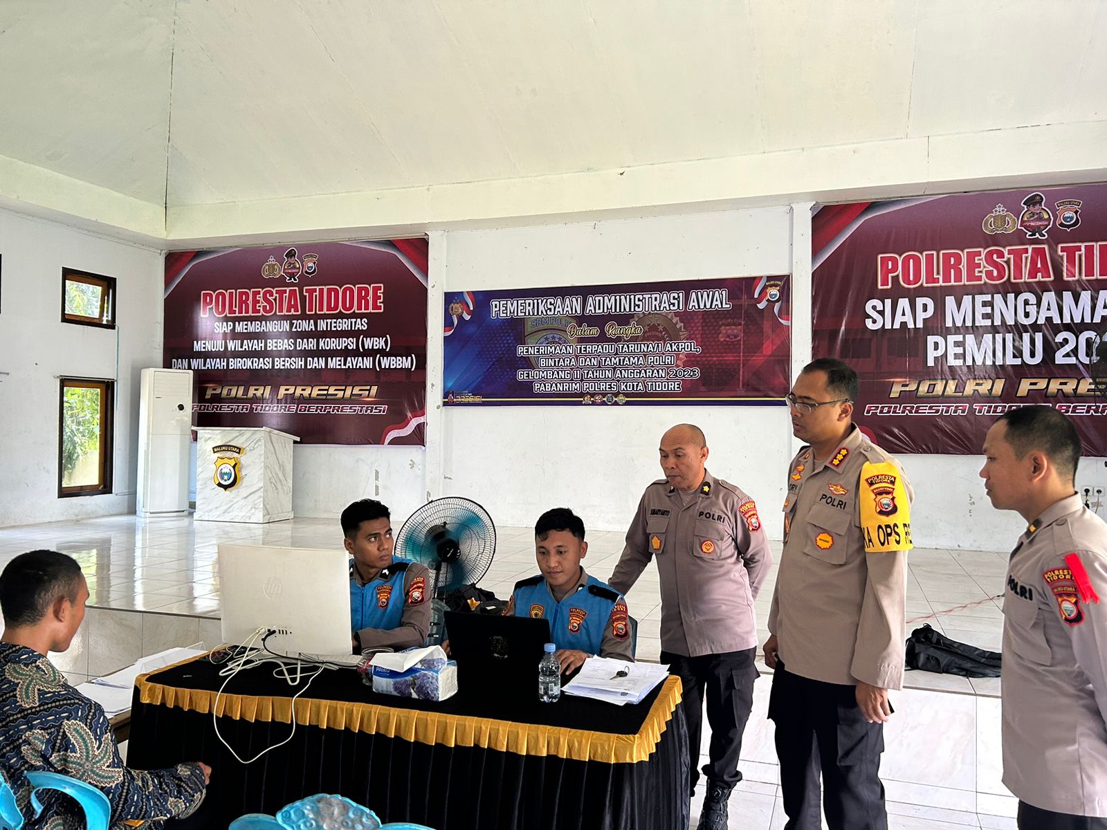 Polresta Tidore Gelar Rekmin Awal Calon Bintara Polri Tahun 2023