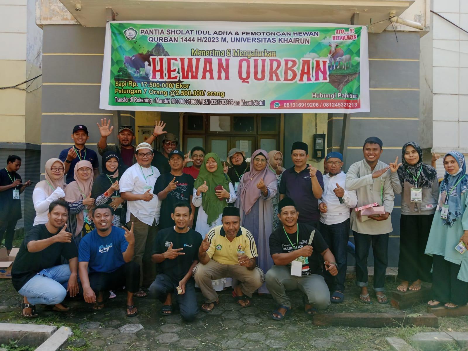 Civitas Unkhair Ternate Sembelih 15 Ekor Sapi di Idul Adha 2023