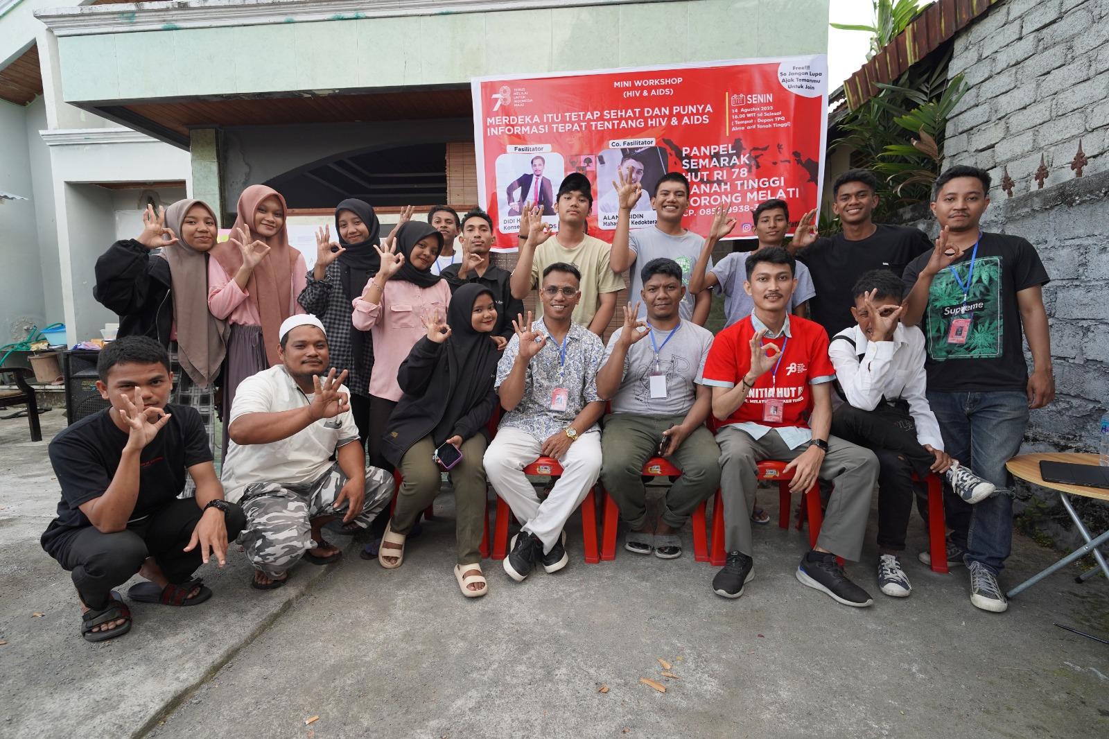 Sambut HUT RI ke 78, Generasi Muda Tanah Tinggi Ternate Gelar Workshop HIV/AIDS