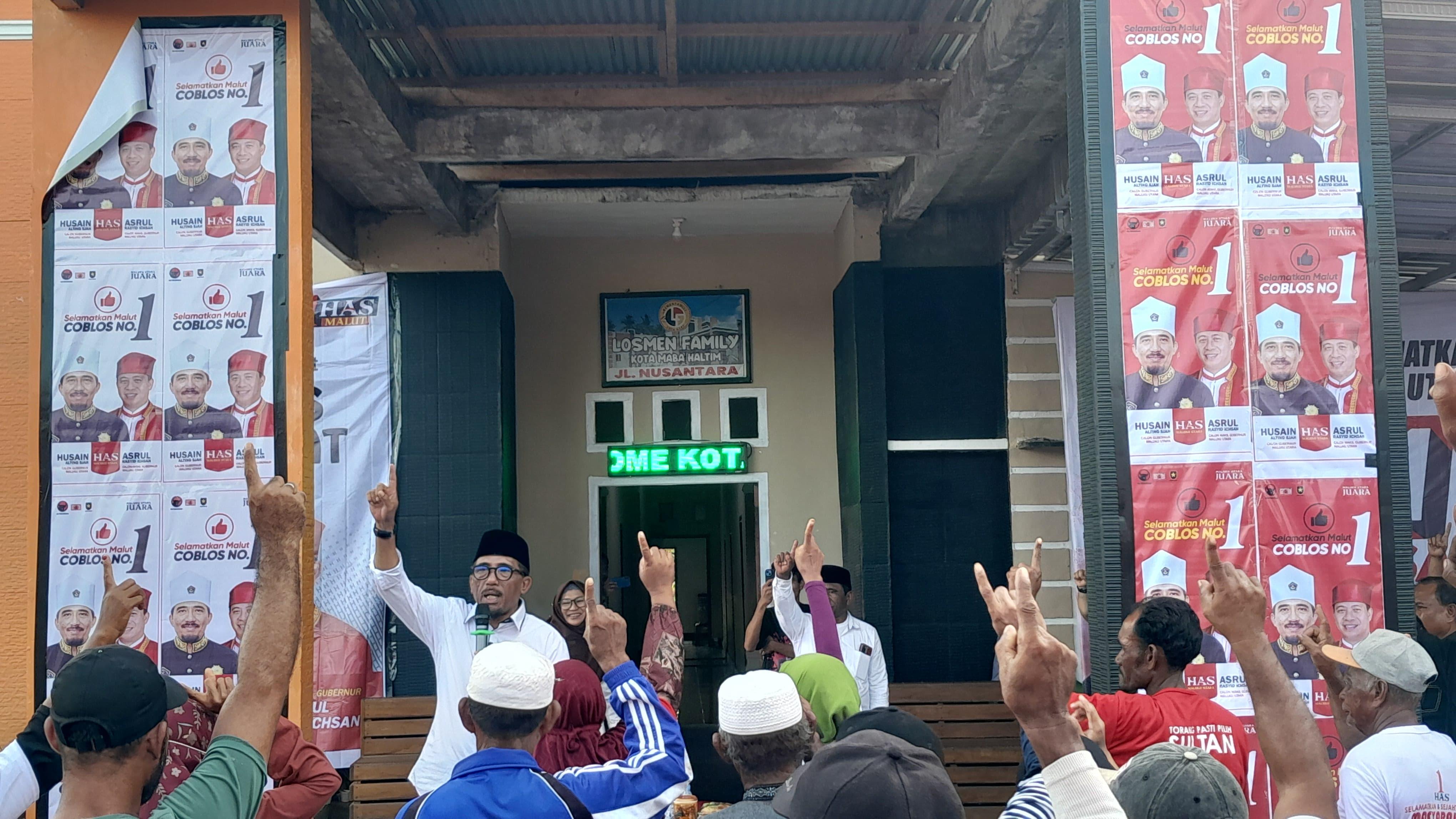 Kampanye di Halmahera Timur, Cagub Husain Sjah Ajak Masyarakat Selamatkan Maluku Utara