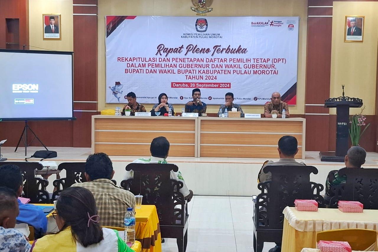 54.626 Ribu Jiwa Masuk Daftar Pemilih Tetap Pilkada 2024 di Pulau Morotai Maluku Utara