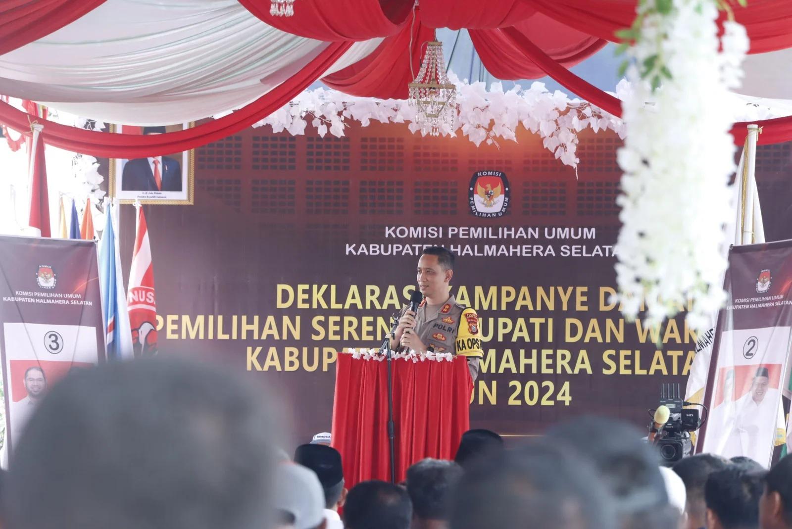 Ada Isu Saling Menyudutkan Setiap Paslon, Ini Imbauan Kapolres Halmahera Selatan AKBP Hendra Gunawan