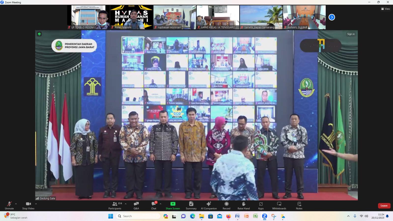 Peluncuran Permenkumham P2HAM, Kanwil Kemenkumham Malut Saksikan Melalui Layar Virtual