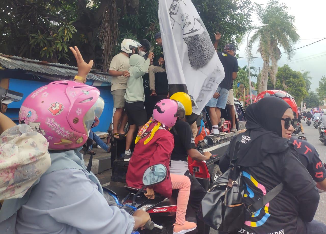 Konvoi Meriahkan Deklarasi Pilkada Damai Ternate Malut 2024, Pendukung Hingga Para Paslon Antusias