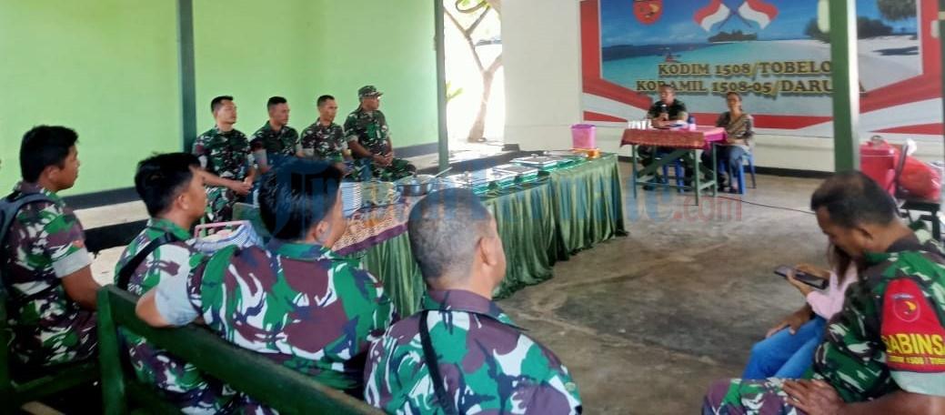 Pesan Danramil 1508-05 Daruba Pada Acara Kenaikan Pangkat dan Pindah Tugas di Morotai