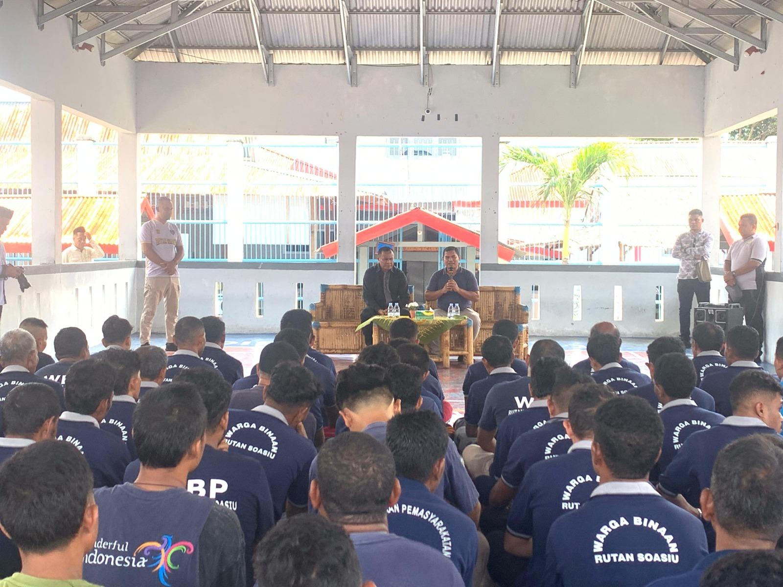 Kunjungan Kerja Ke Rutan Kelas IIB Soasiu, Wali Kota Tidore Terpilih Apresiasi Program BPB