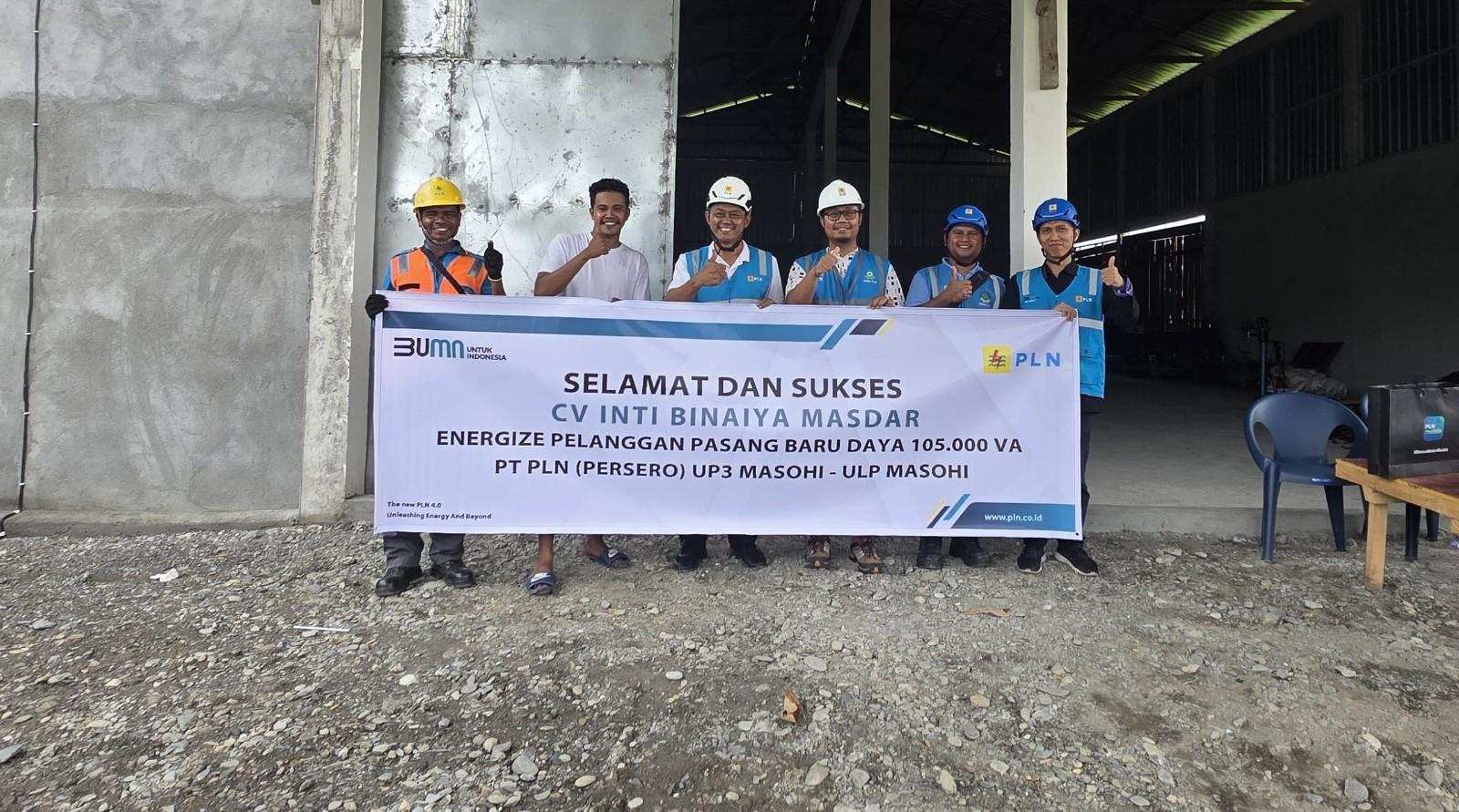 PLN UP3 Masohi Pasang Baru Listrik Daya 105 kVA Pelanggan CV Inti Binaiya Masdar
