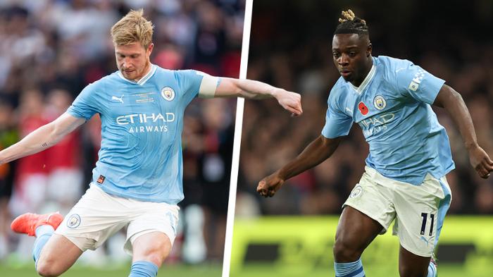 Pemain-Manchester-City-Kevin-De-Bruyne-dan-Jeremy-Doku.jpg