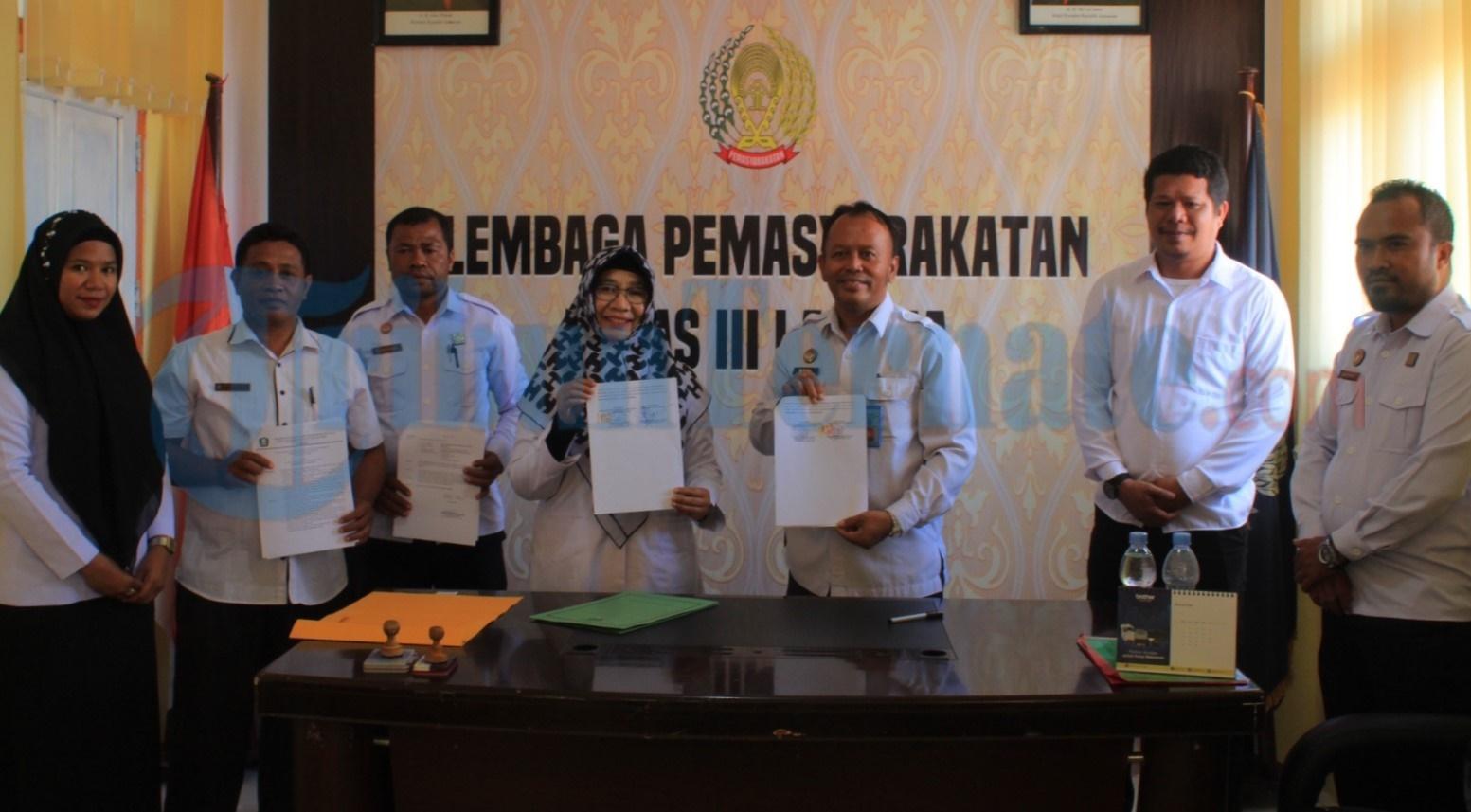 Lapas Kelas III Labuha dan Disnaker Halmahera Selatan Teken PKS Pembentukan Lembaga Pelatihan Kerja