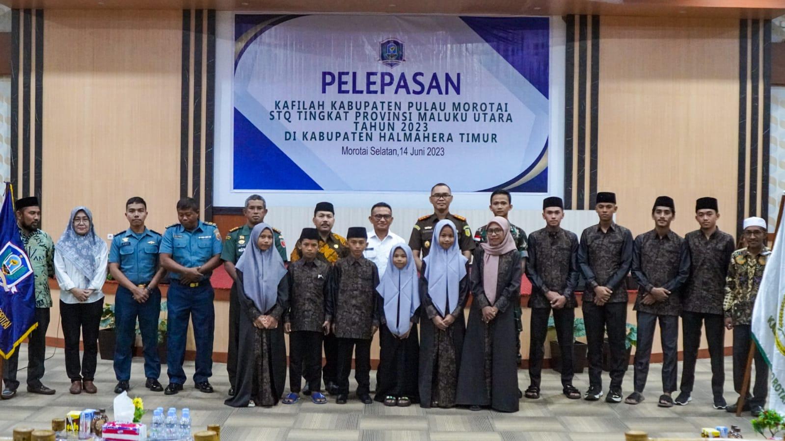 PJ Bupati Morotai Melepas Kafilah STQH ke XXVII Tingkat Provinsi Maluku Utara