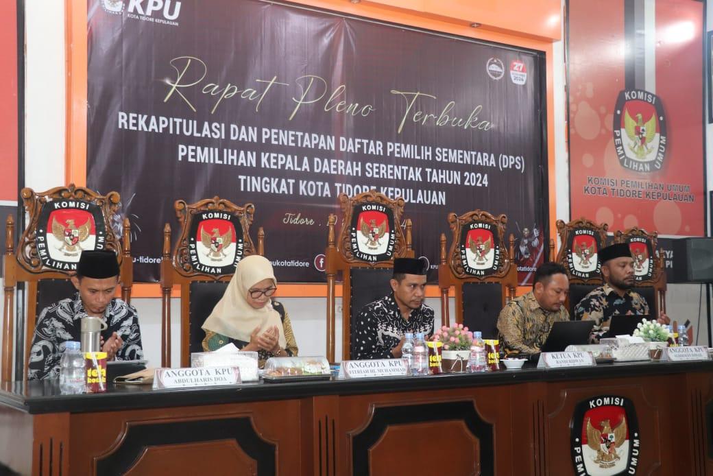 KPU Tetapkan DPS Tidore Malut 83,893 Jiwa untuk Pilkada 2024, Randi Ridwan: Jumlah Pemilih Turun