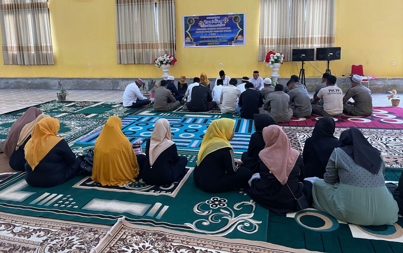 Peringati Isra Miraj Nabi Muhammad SAW 1445 H, Satpol PP dan Damkar Taliabu Gelar Doa Bersama