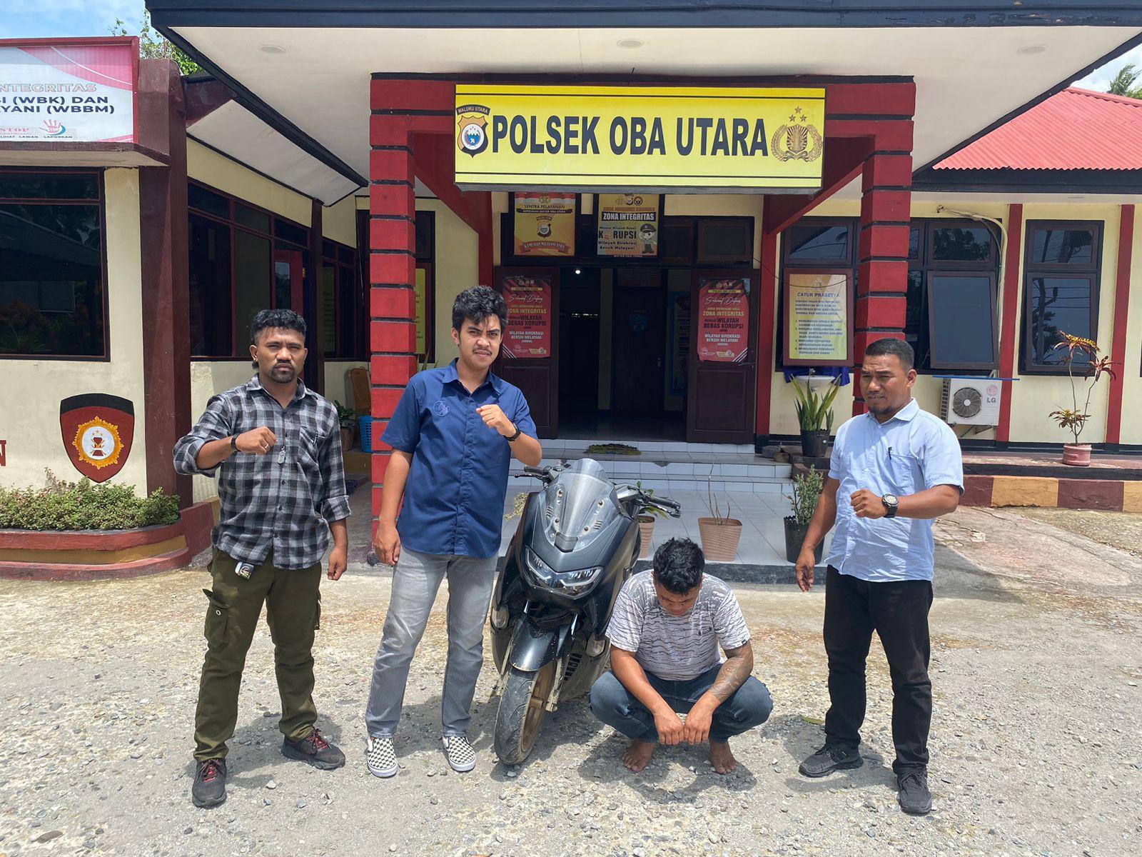 Belum Sempat Jual Hasil Curian, Polsek Oba Utara Tidore Tangkap Terduga Pelaku Curanmor