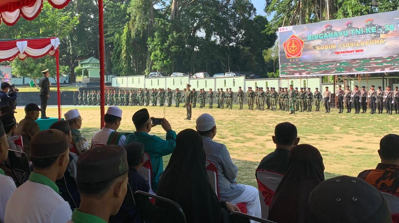 Komitmen Kawal Pemilu 2024 Diserukan dalam Upacara HUT TNI ke 78 di Halmahera Selatan