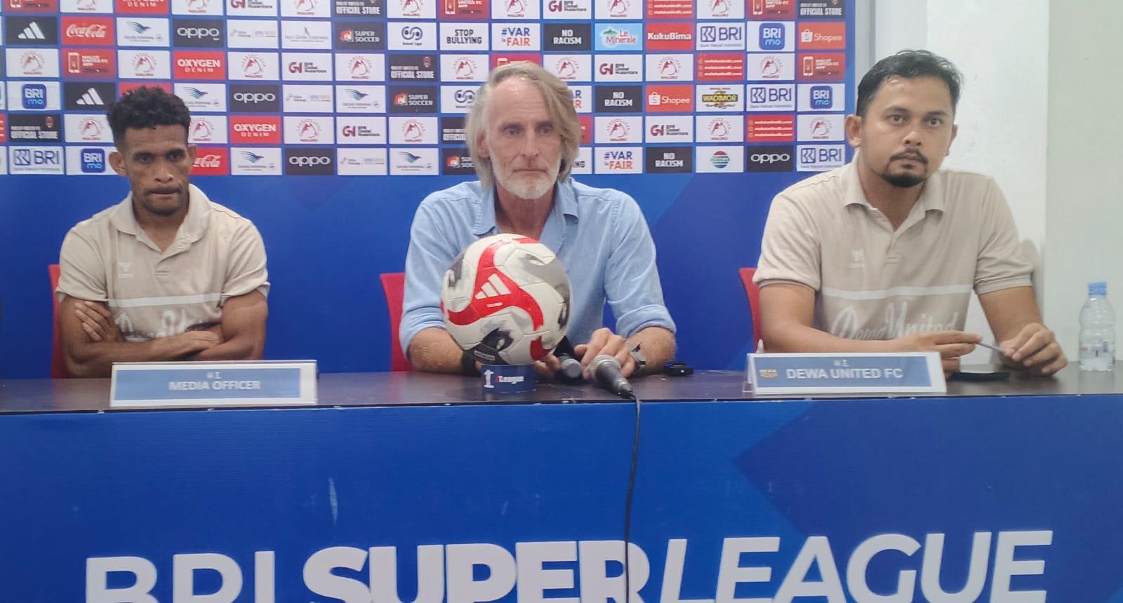 Dewa United Jinakkan Malut United di Kie Raha, Coach Riekerink: Laga yang Luar Biasa