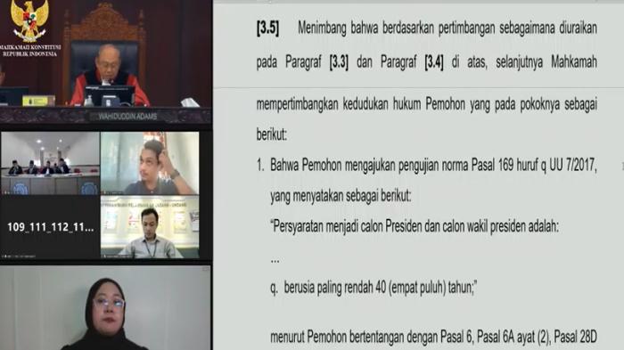 MK Tolak Gugatan Usia Capres dan Cawapres Diturunkan Jadi 35 Tahun, Syarat Tetap 40 Tahun