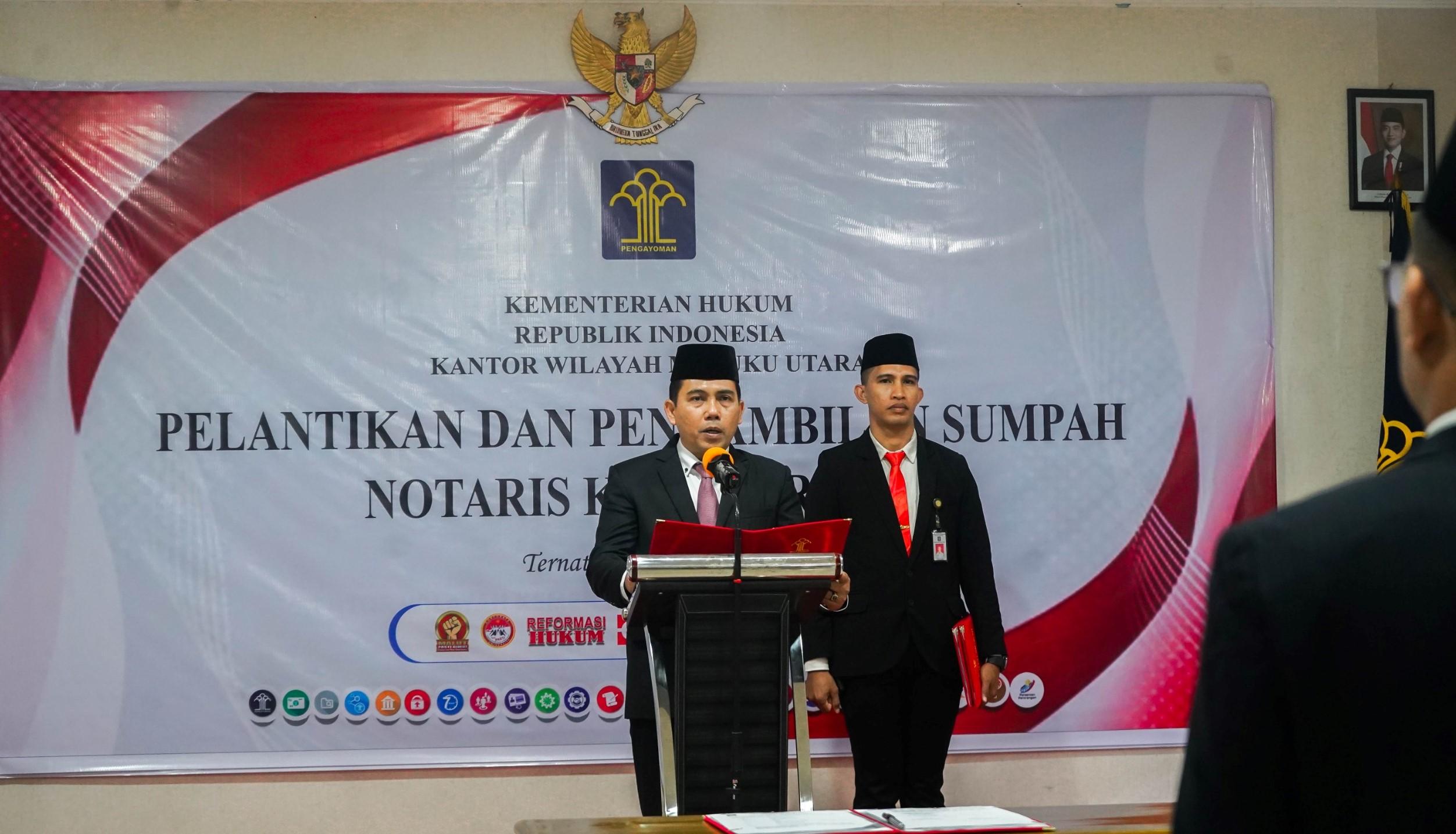 Kakanwil Kemenkum Malut Budi Argap Dorong Integritas dan Profesionalisme Notaris