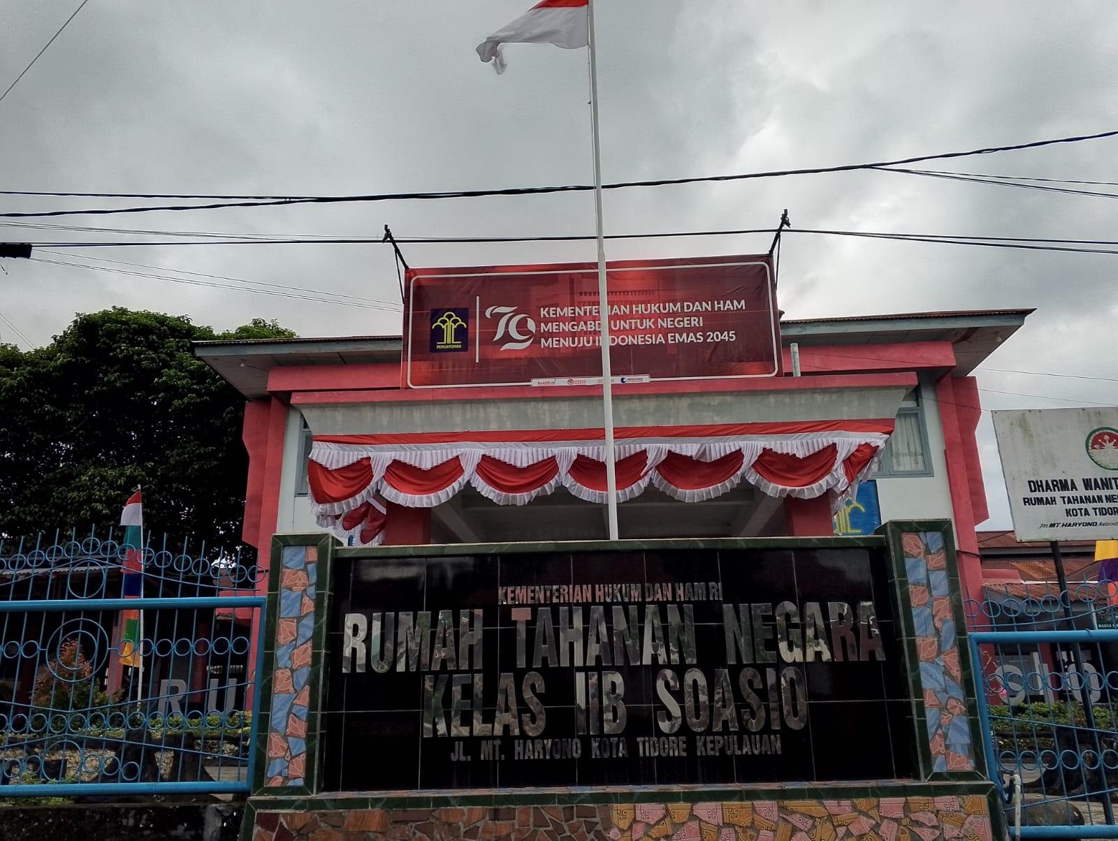 Rutan Kelas II B Soasiu Tidore Maluku Utara Usulkan 78 Warga Binaan Dapat Remisi HUT ke 79 RI