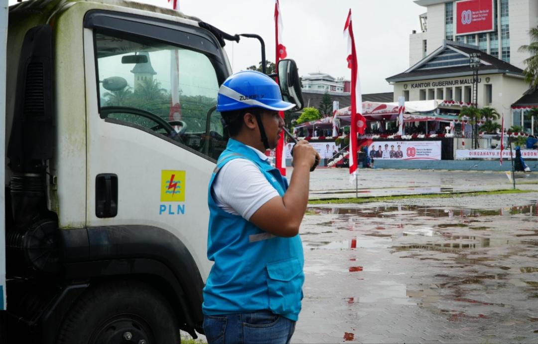 Listrik Tanpa Kedip, PLN UIW MMU Sukseskan Upacara HUT RI ke 80 Maluku di Lapangan Merdeka Ambon