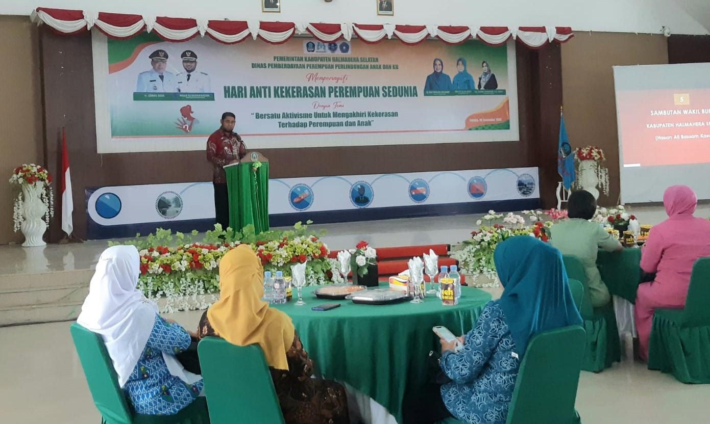 Wakil Bupati Halmahera Selatan Beri Paparan, di Acara Hari Anti Kekerasan Perempuan Sedunia 2022