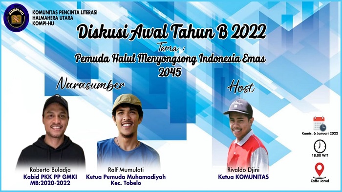 Mengawali Tahun 2022, Komunitas Pecinta Literasi Halmahera Utara Gelar Dialog Kepemudaan