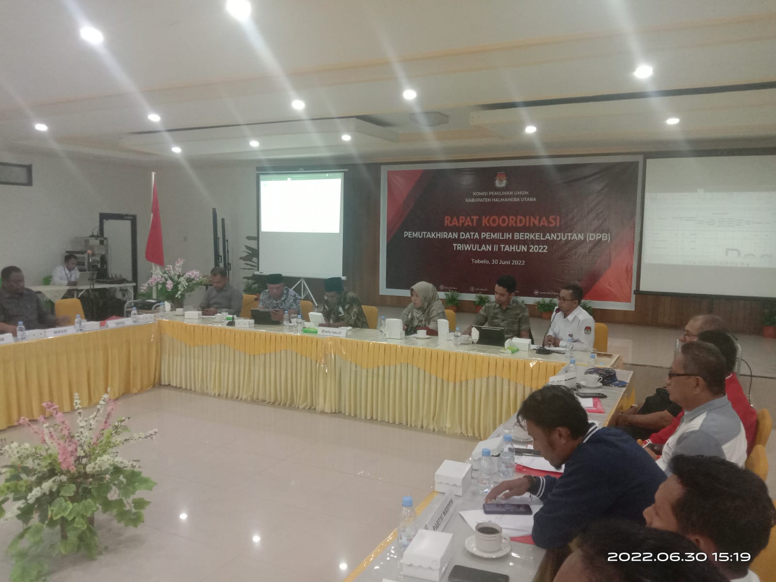 KPU Halmahera Utara Rakor Pemutakhiran Data Pemilih Berkelanjutan