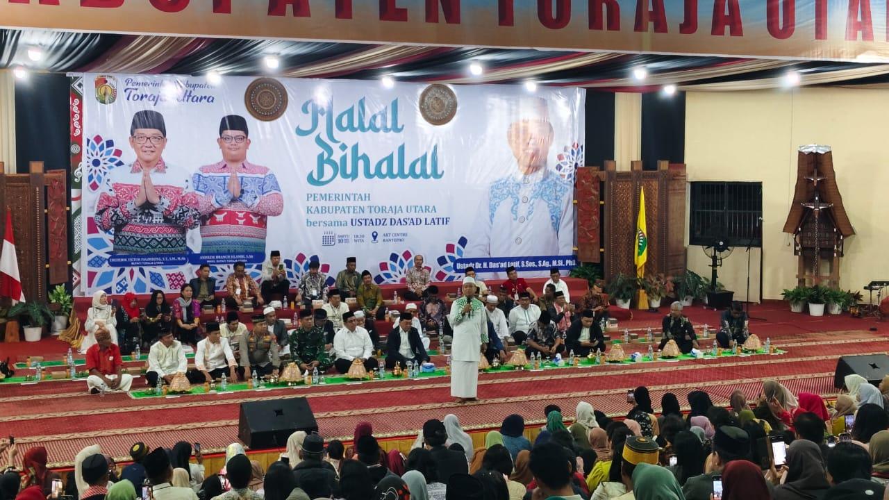 Halal Bihalal Pemkab Toraja Utara, Ustad Das'ad: Kerukunan Umat Beragama di Toraja Patut Dicontoh