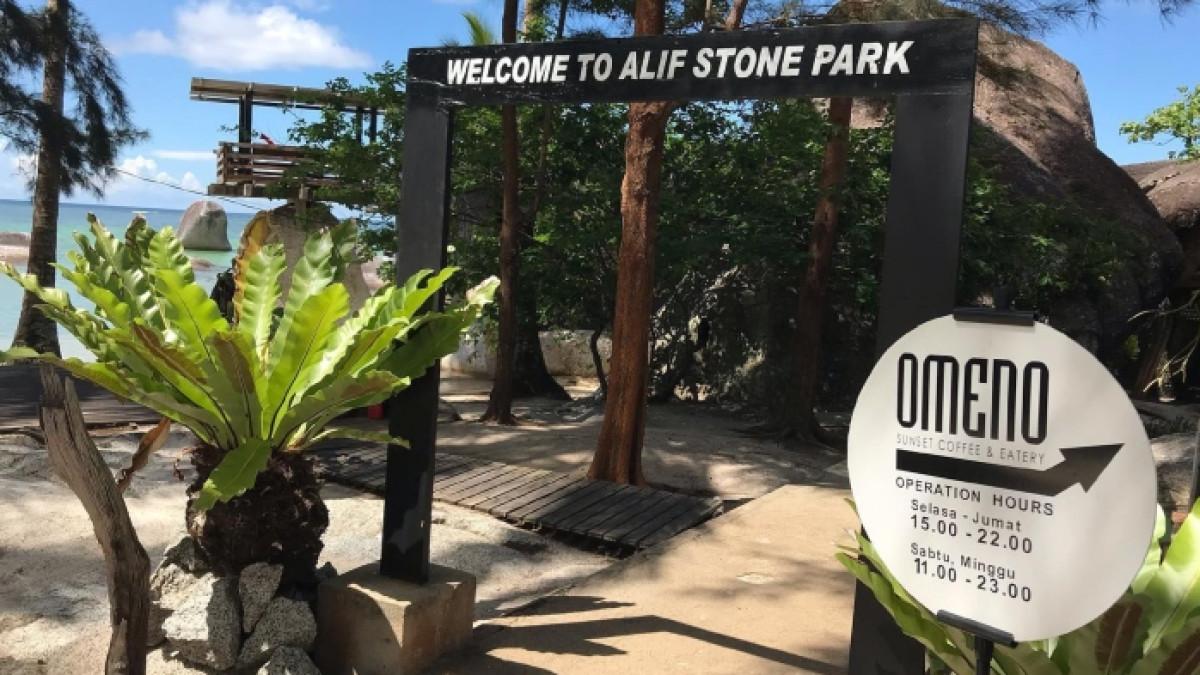 Alif Stone Park, tempat wisata instagramable di Kabupaten Natuna, Kepulauan Riau.