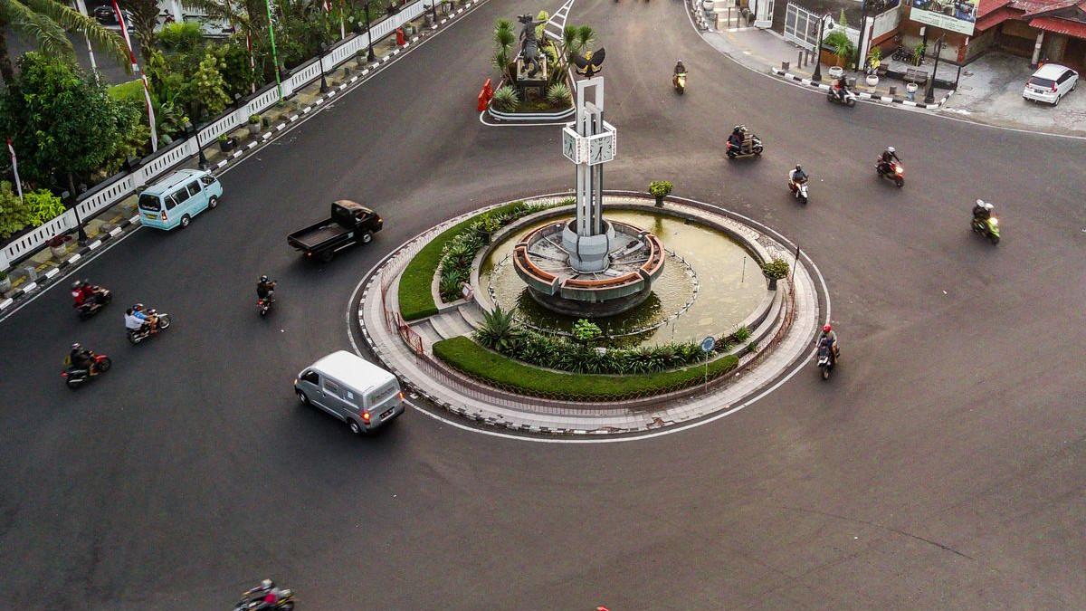 Ilustrasi Bundaran Salatiga di Kota Salatiga, Jawa Tengah.