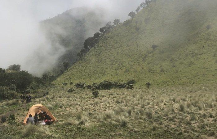 PENDAKIAN GUNUNG MERBABU - Panorama menawan yang terlihat dari jalur pendakian Gunung Merbabu.