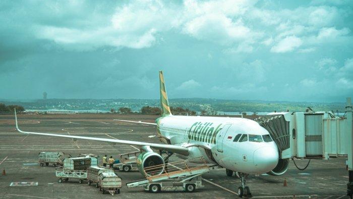 Gambar pesawat Citilink rute Singapura-Jakarta