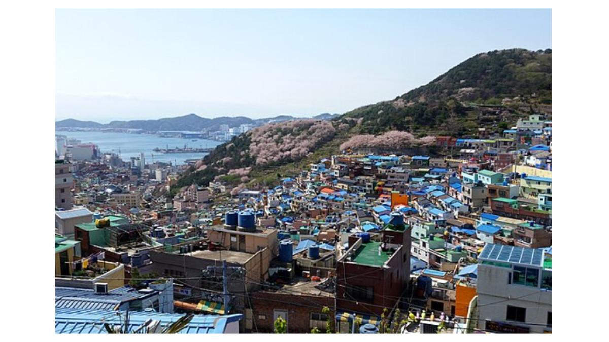 Pemandangan di Gamcheon Culture Village,