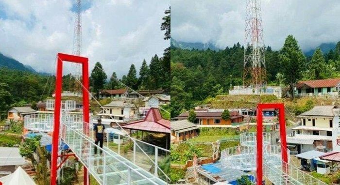 Ikonik! Ini Dia Potret Jembatan Kaca Merah Baron Hills di Bumijawa, Tegal, Jawa Tengah