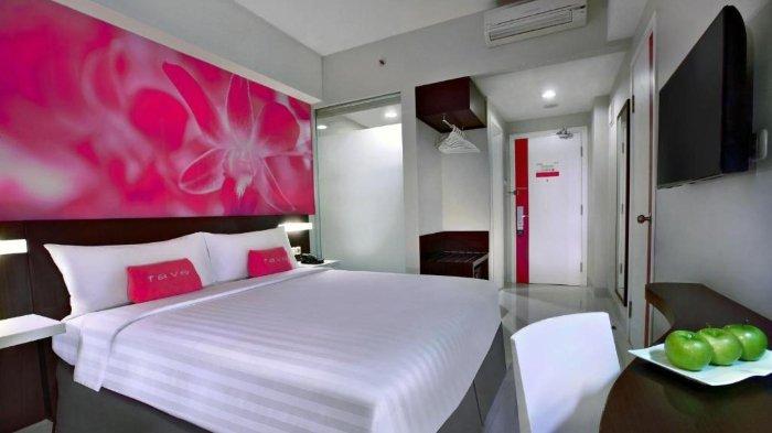 Kamar penginapan di Favehotel Zainul Arifin Gajah Mada Jakarta.