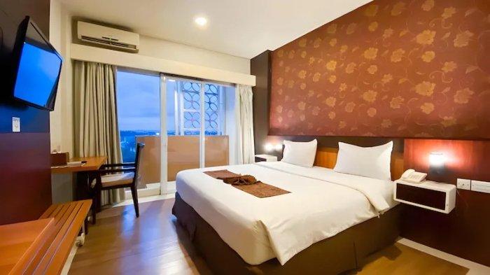 Kamar penginapan di Grand Sae Hotel Solo, Jawa Tengah.