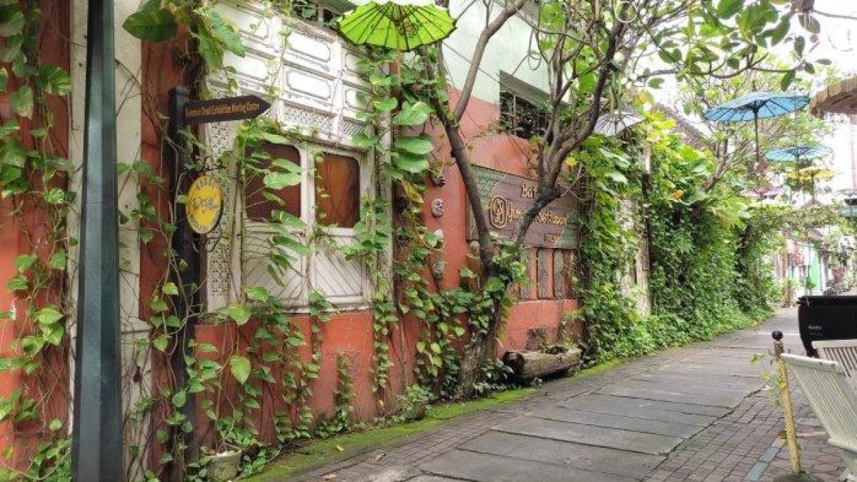 Kampung Batik Kauman, satu tempat wisata terbaik di Pasar Kliwon, Solo, Jawa Tengah.
