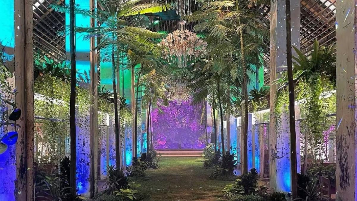 Kawasan memasuki Solobium Greenhouse di Rasamadu Heritage Sukoharjo, Jawa Tengah.