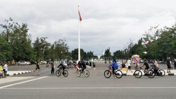 Lapangan Murjani di Banjarbaru Utara, Banjarbaru, Kalsel Jadi Spot Jogging Favorit, Ada Jasa Fotonya