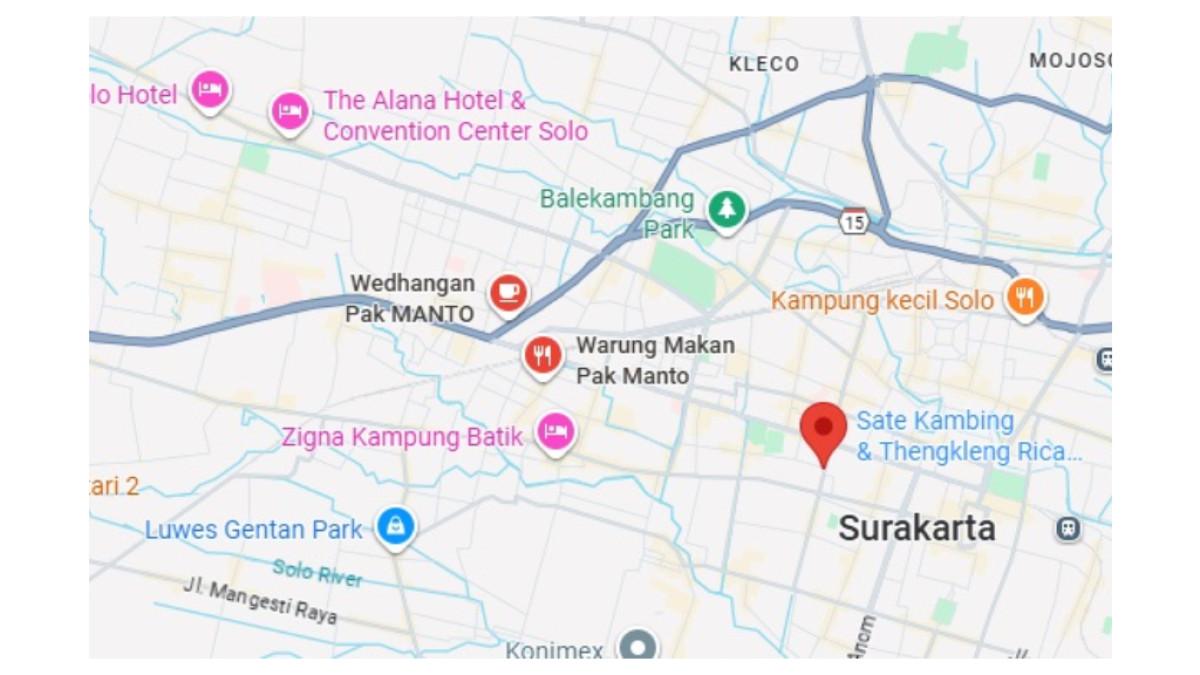 Lokasi Sate Kambing Pak Manto