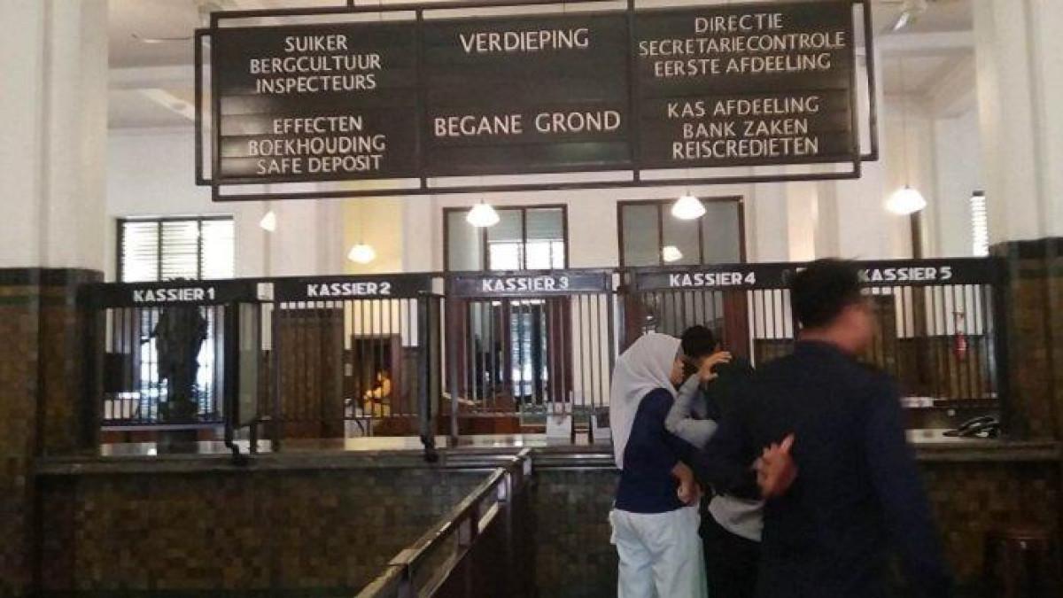 Loket kasir Museum Mandiri di Jakarta Barat