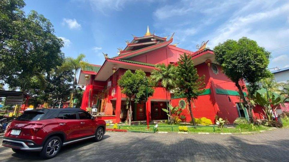 Nampak depan Masjid Muhammad Cheng Hoo di Pandaan, Pasuruan, Jawa Timur.