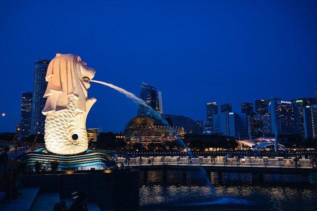 Merlion Park, satu rekomendasi tempat wisata gratis di Singapura.