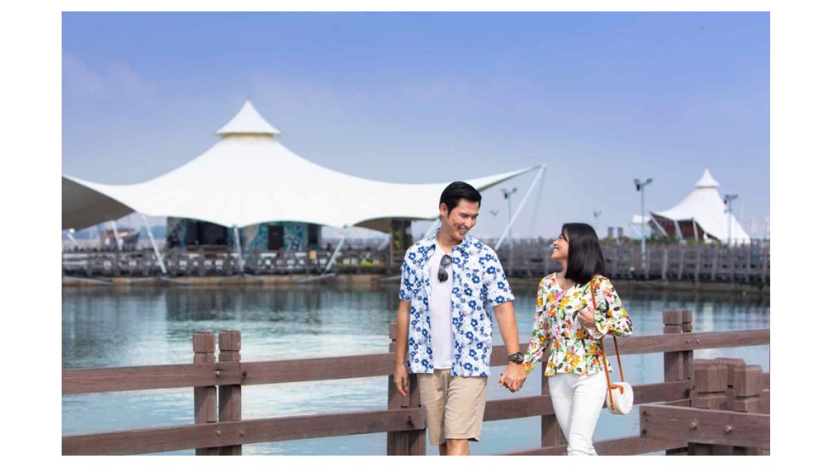 Pantai Lagoon Ancol, wisata malam di Ancol.