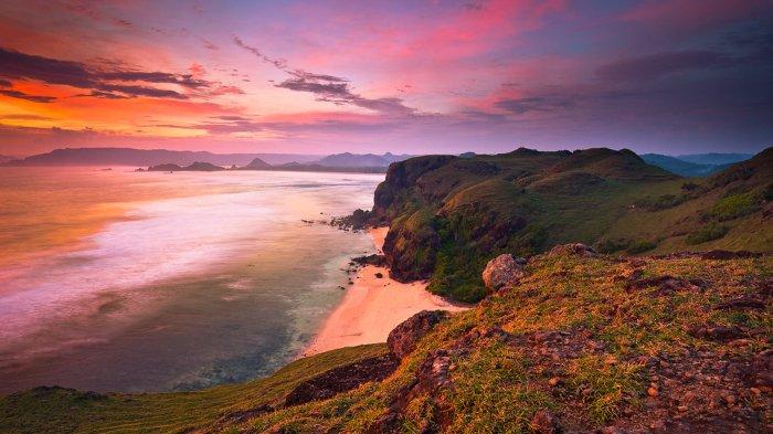 Satu tempat wisata pantai di Mandalika, Pantai Kuta Mandalika