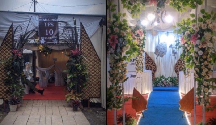 Dekorasi Unik TPS di Magelang Bikin Heboh Warganet, Pencoblos Bak Pergi ke Kondangan