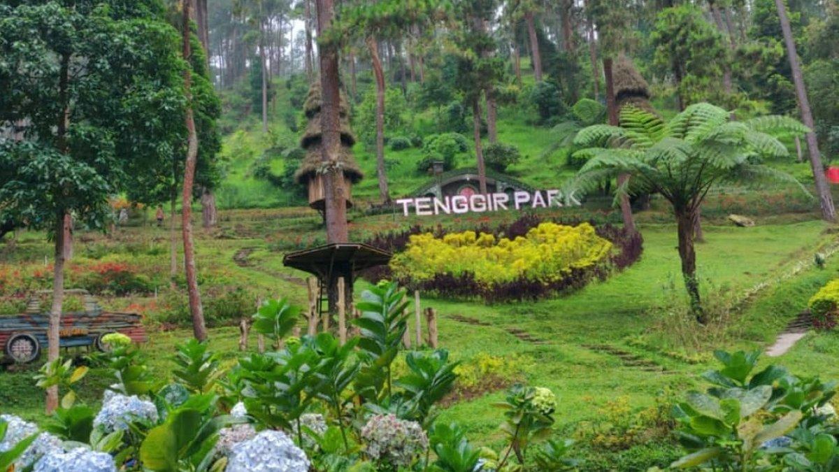 Taman bunga, satu daya tarik Tenggir Park di Karanganyar Jawa Tengah.